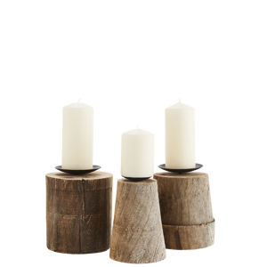 Recycled wooden candle stands