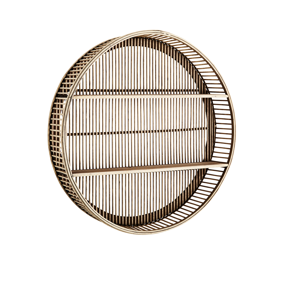 Round bamboo shelf