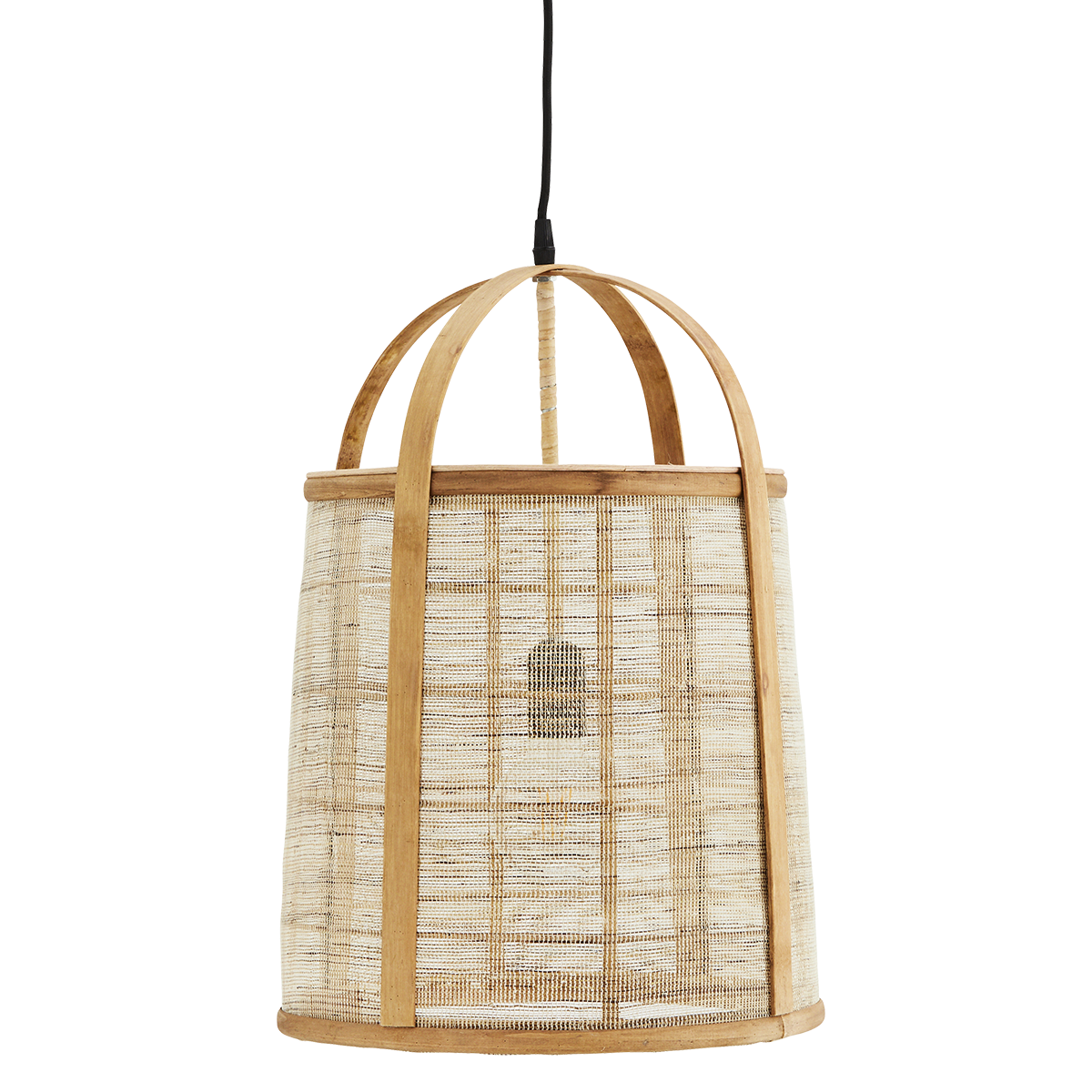 Bamboo ceiling lamp w/ linen