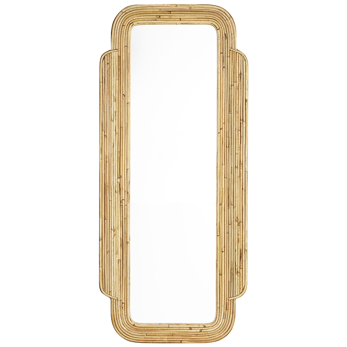 Hanging mirror w/ rattan