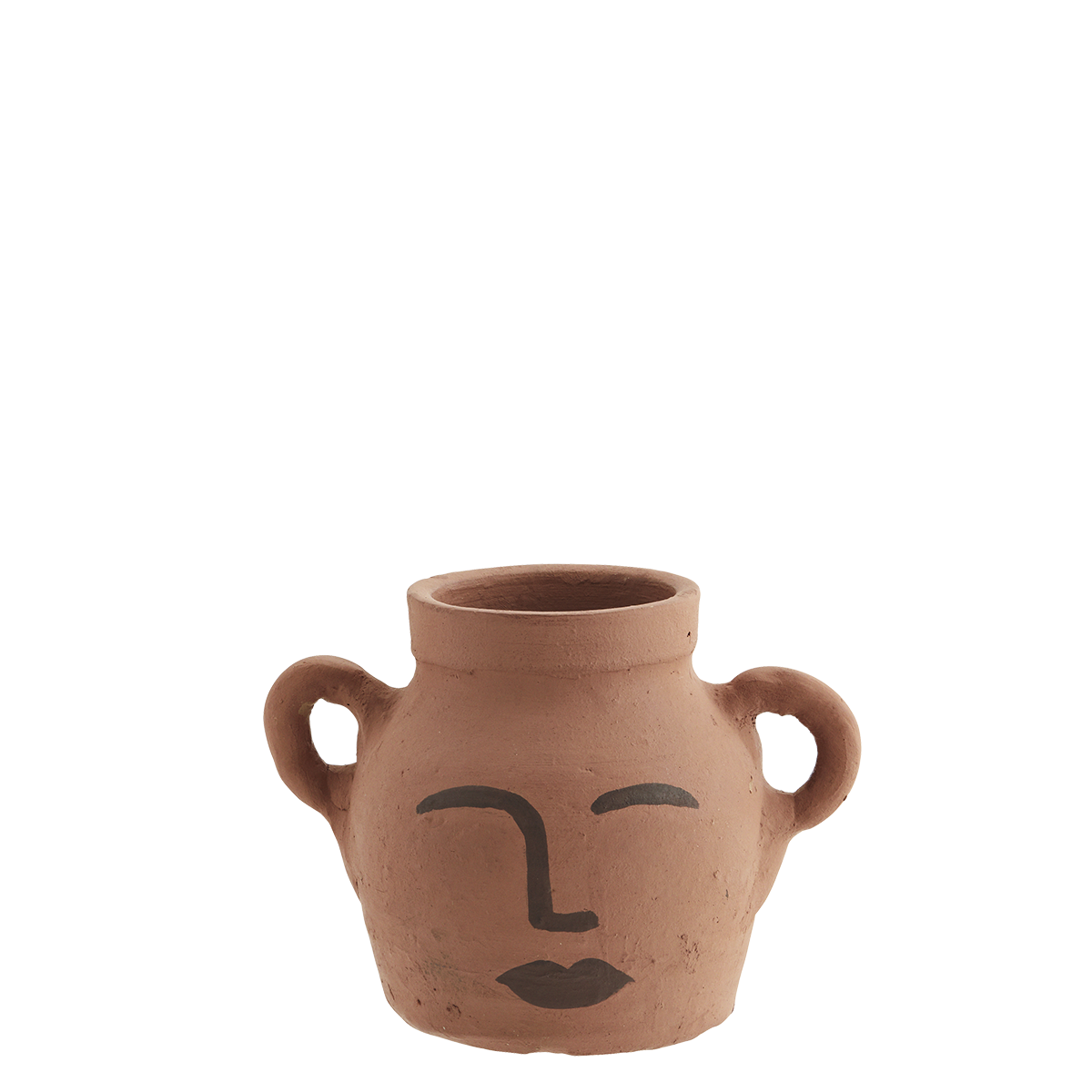 Clay vase w/ face 