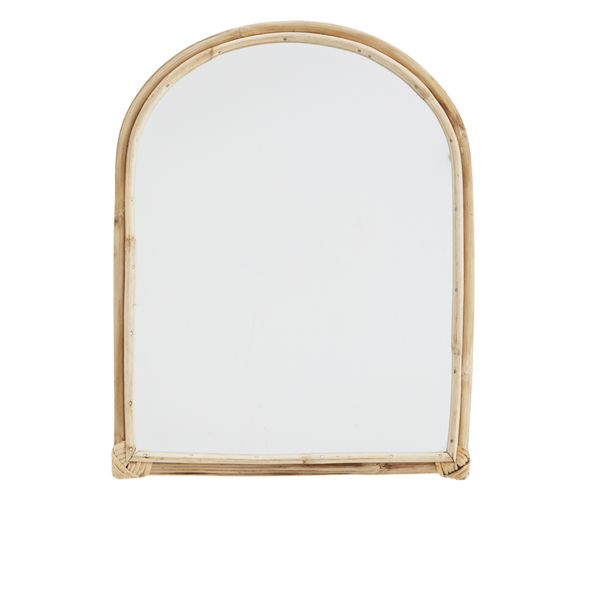 Oval mirror w/ bamboo