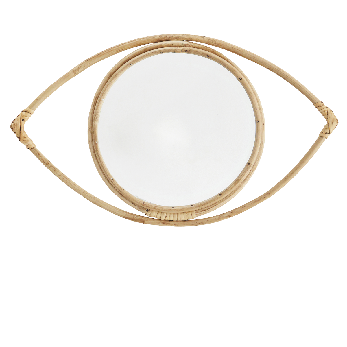 Hanging eye mirror w/ bamboo