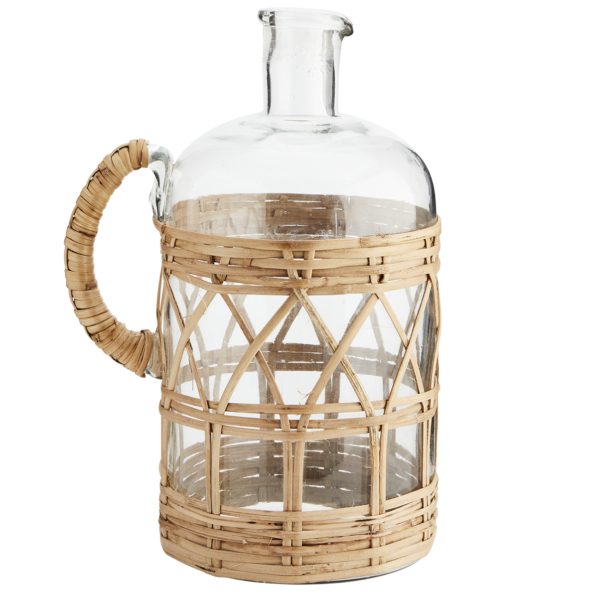 Glass jug w/ cane