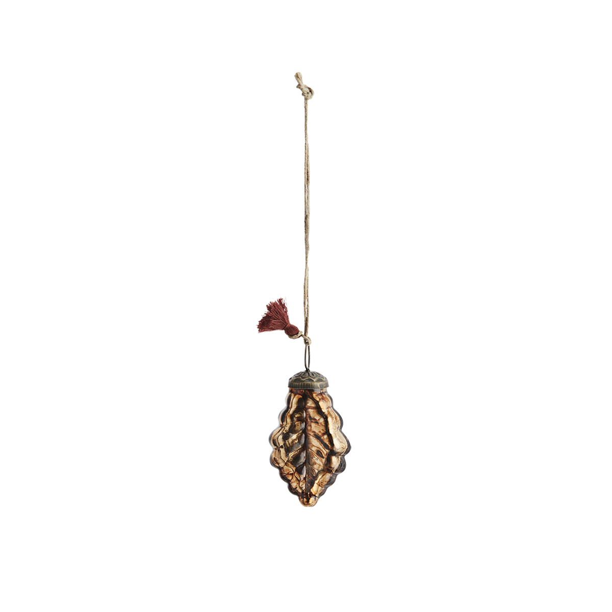 Hanging glass leaf