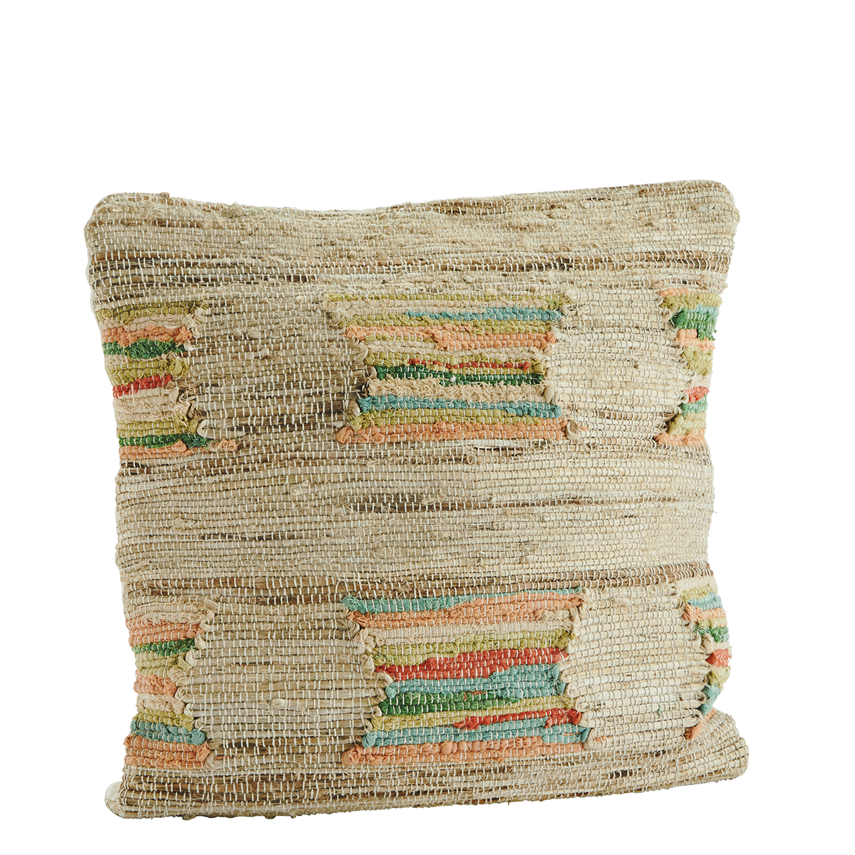 Handwoven jute cushion cover