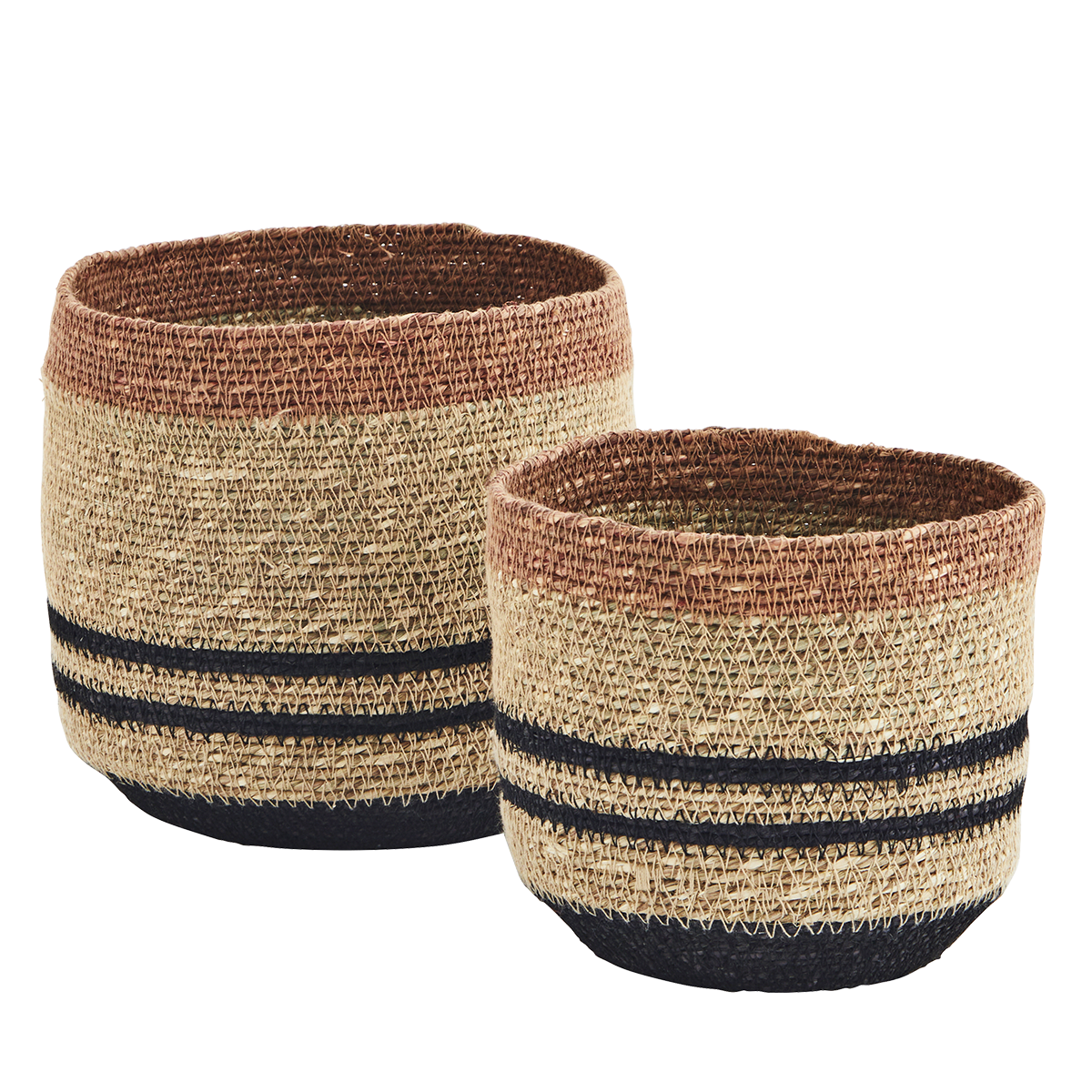 Seagrass baskets w/ stitching