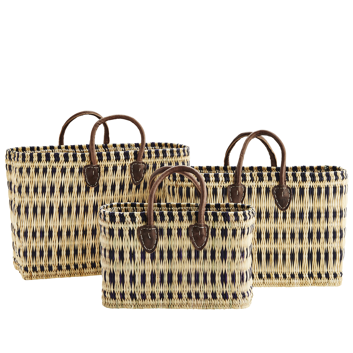 Dotted grass bags w/ handles