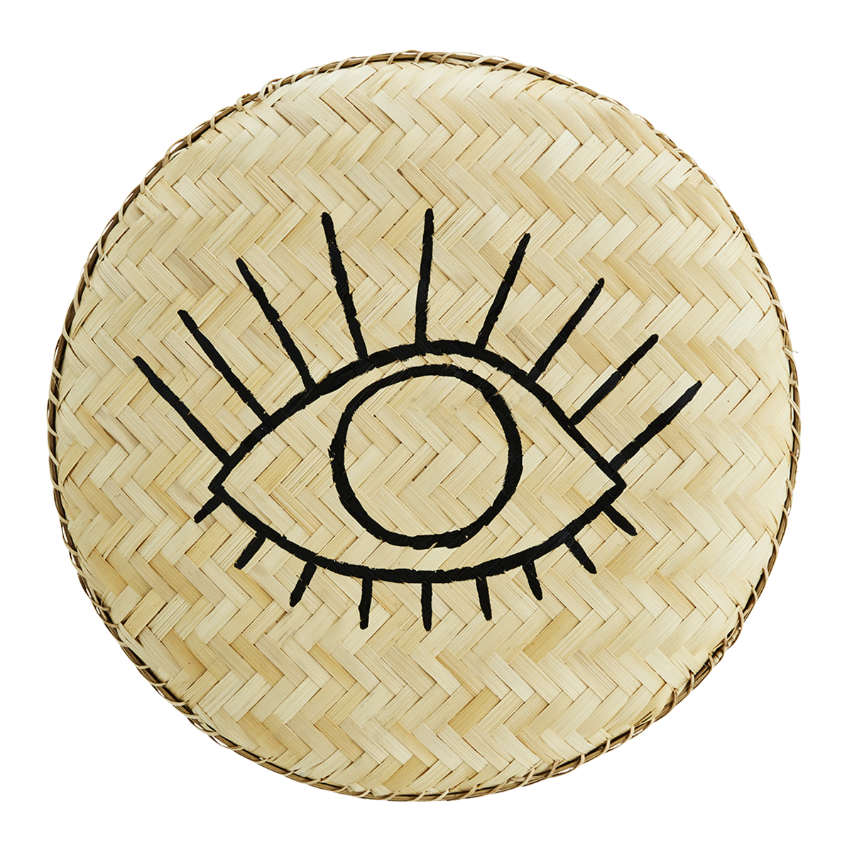 Bamboo tray w/ handpainted eye