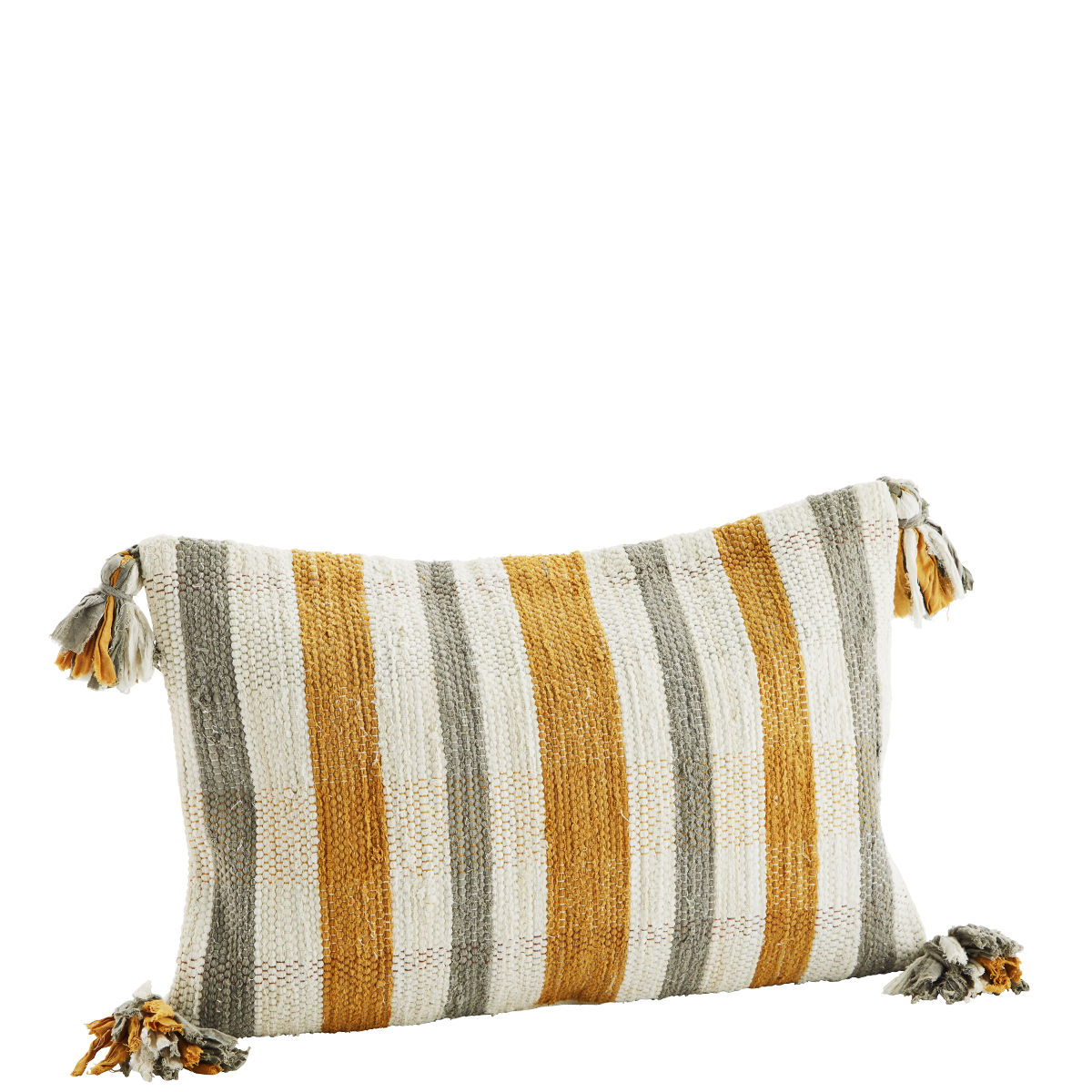 Striped rag cushion cover