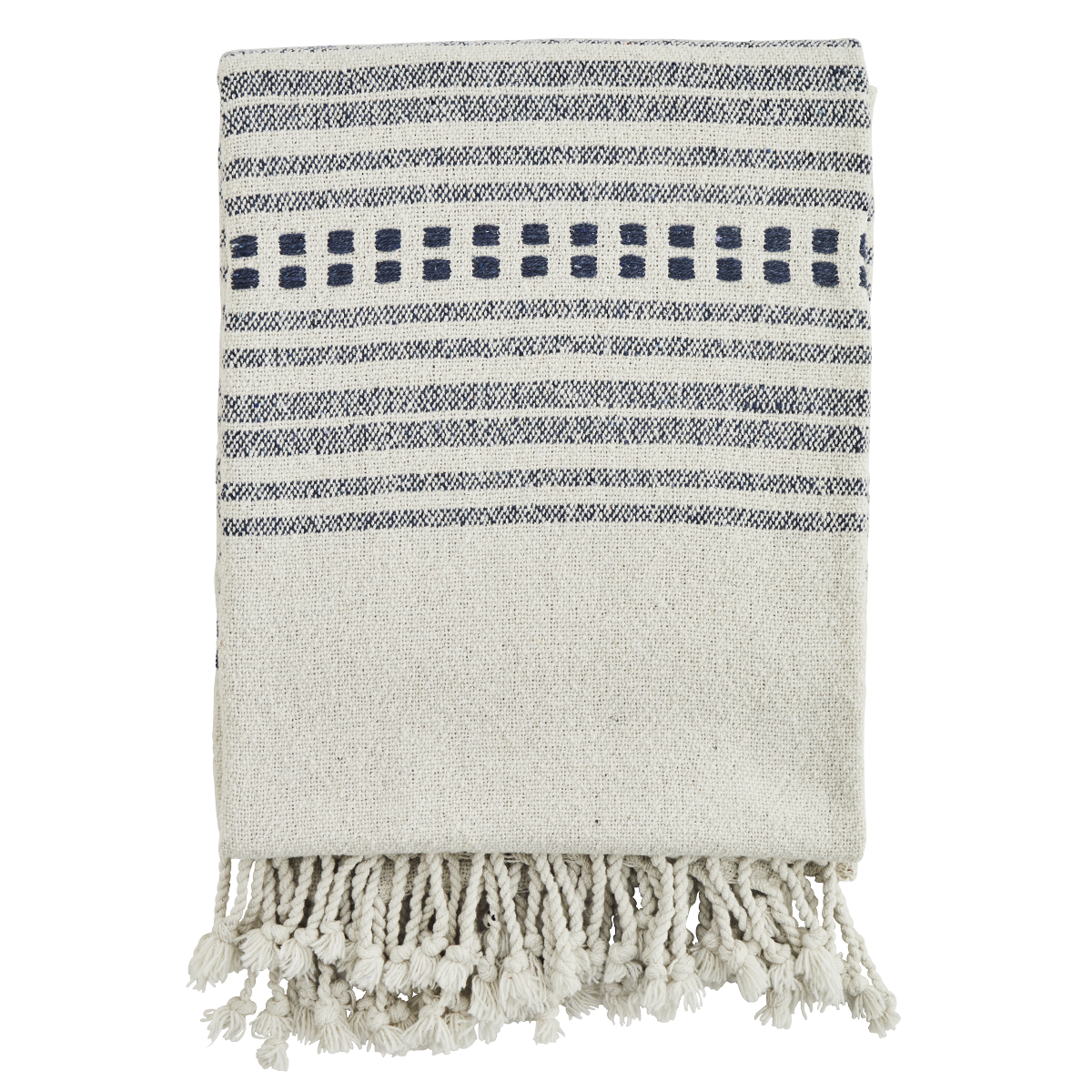 Recycled cotton throw