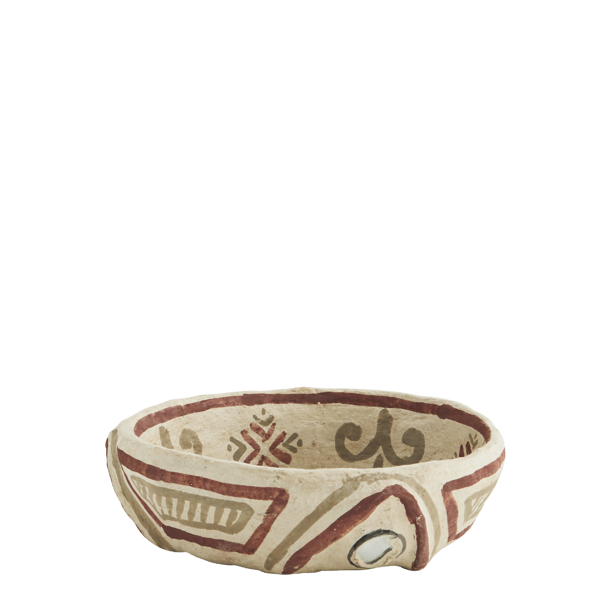 Handpainted paper mache bowl