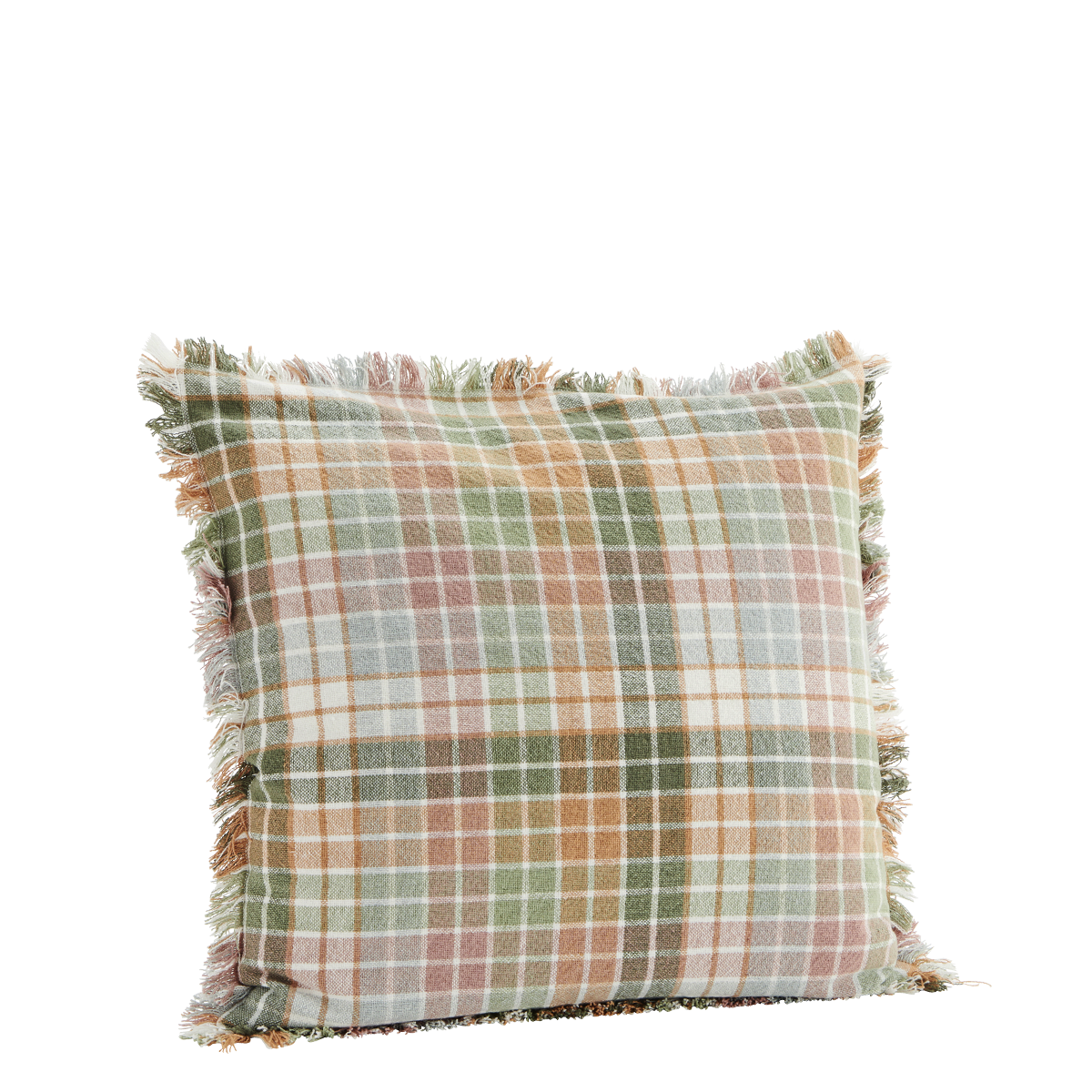 Checked cushion cover