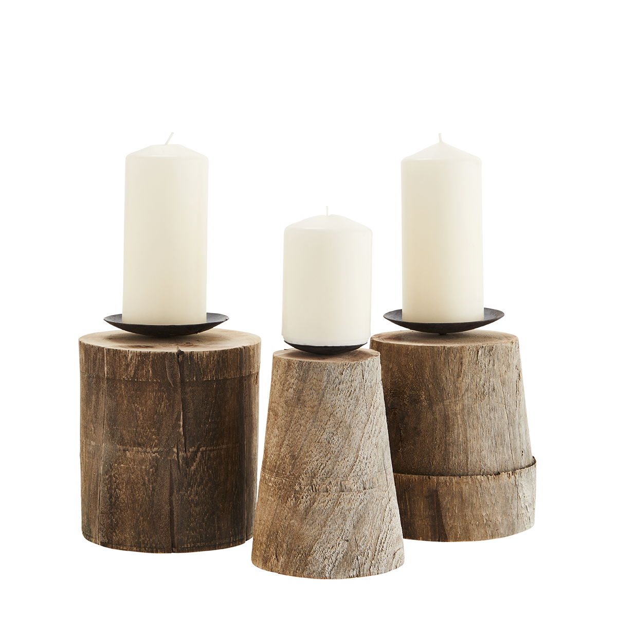 Wooden candle stands