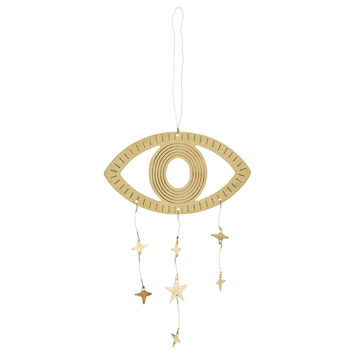 Hanging eye ornament w/ stars