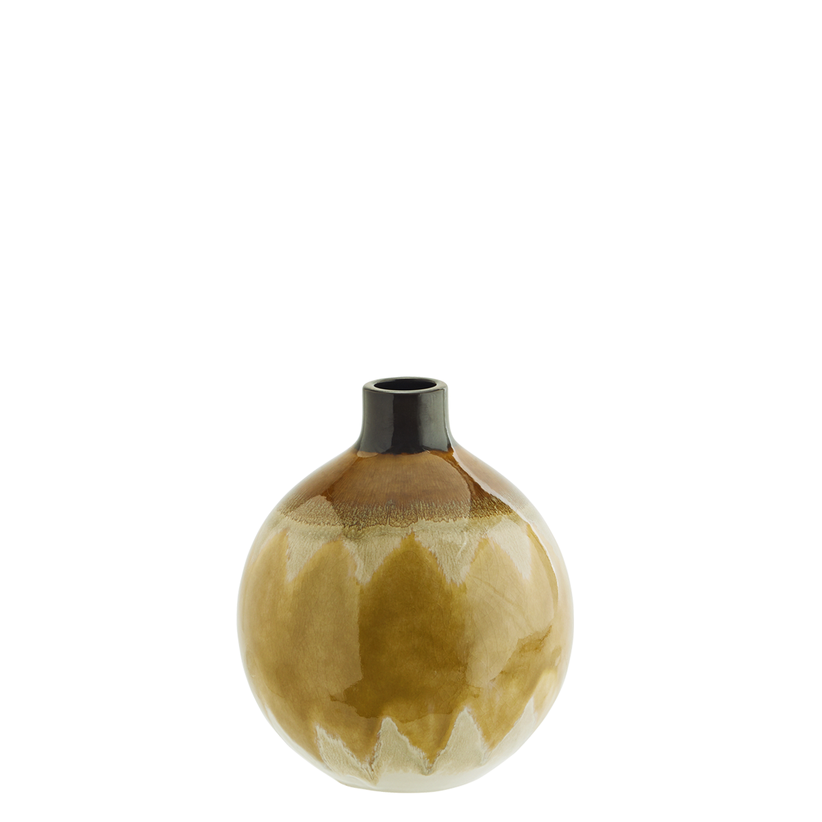 Round stoneware vase