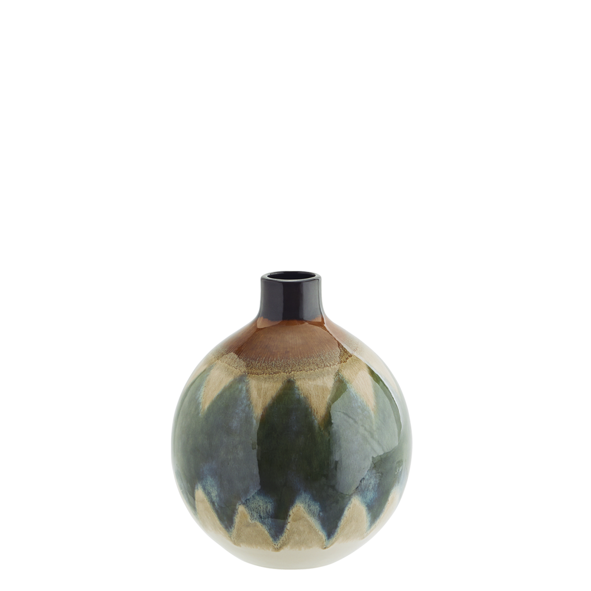 Round stoneware vase