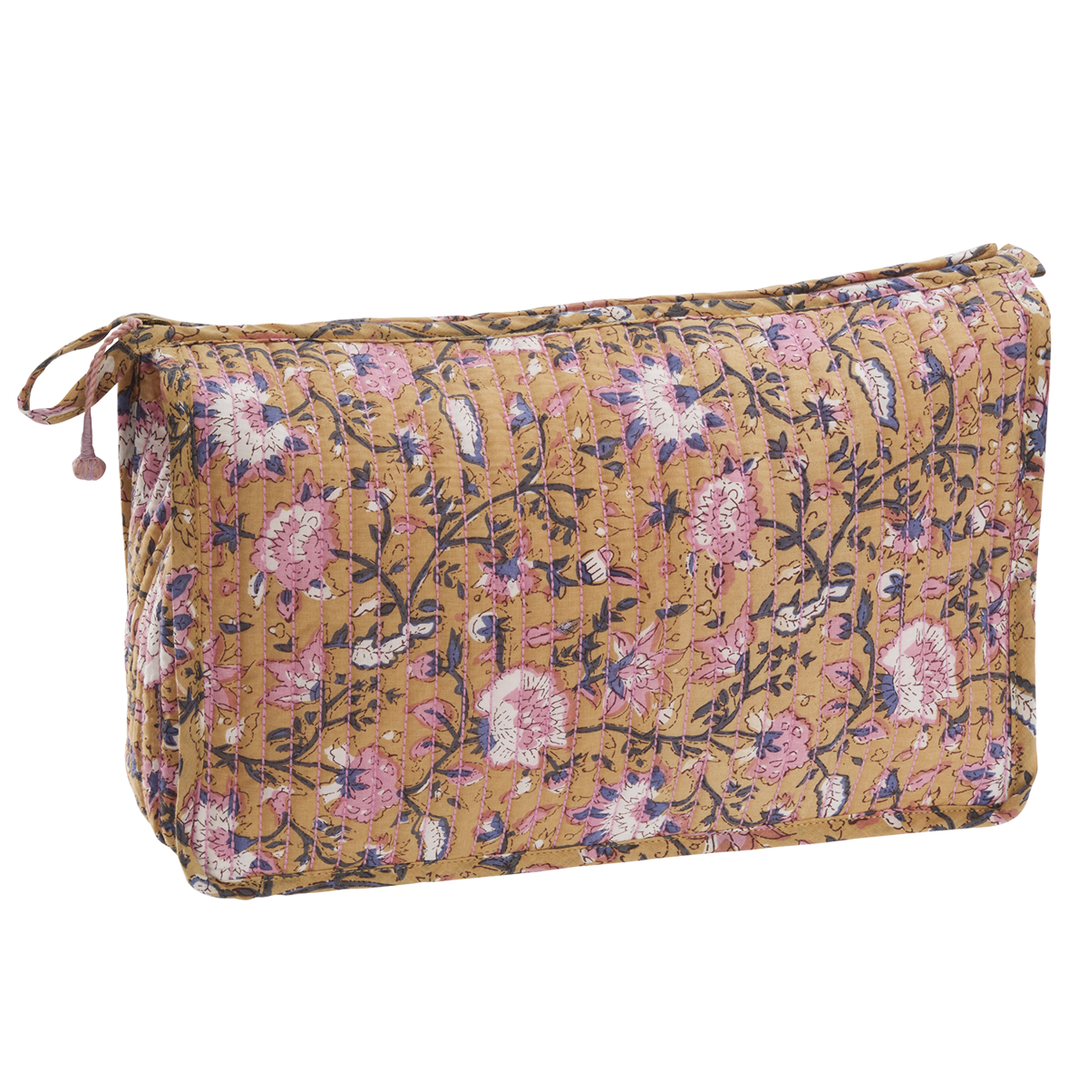 Quilted cotton washbag