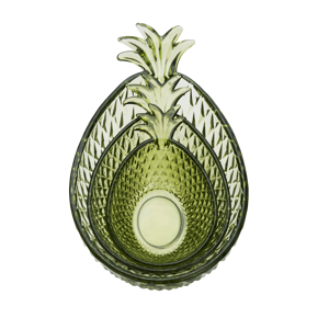 Glass pineapple bowls