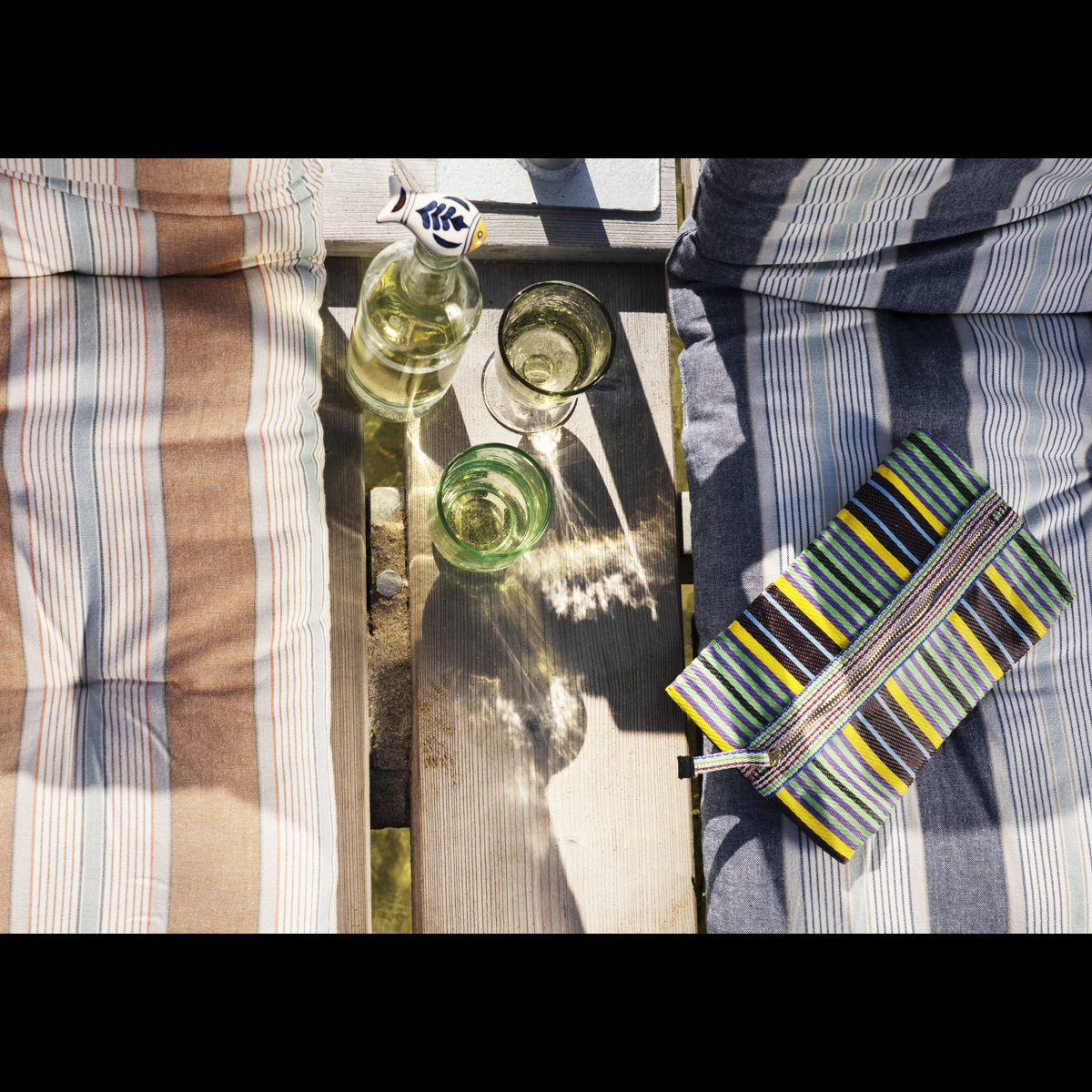 Striped cotton mattress