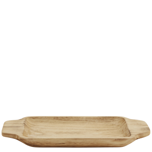 Rectangular wooden tray