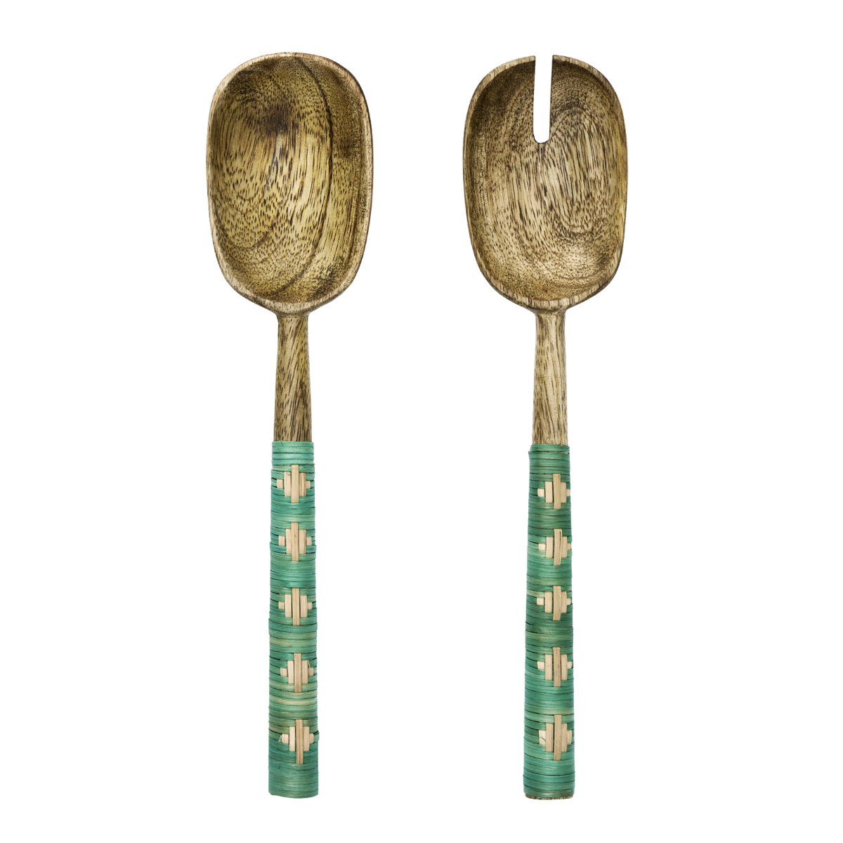 Wooden salad set w/ bamboo