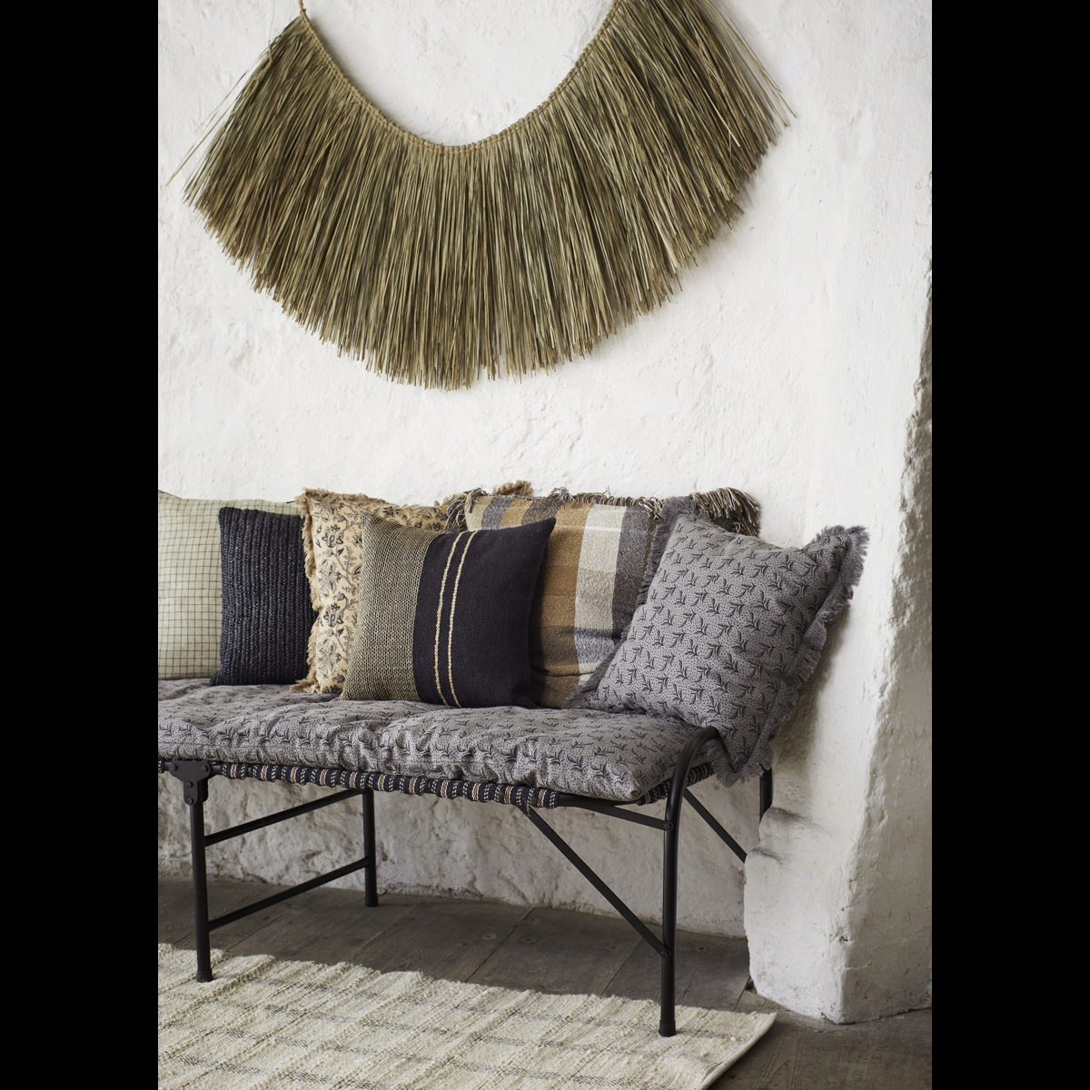 Handwoven jute runner