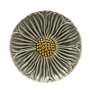 Stoneware flower plate
