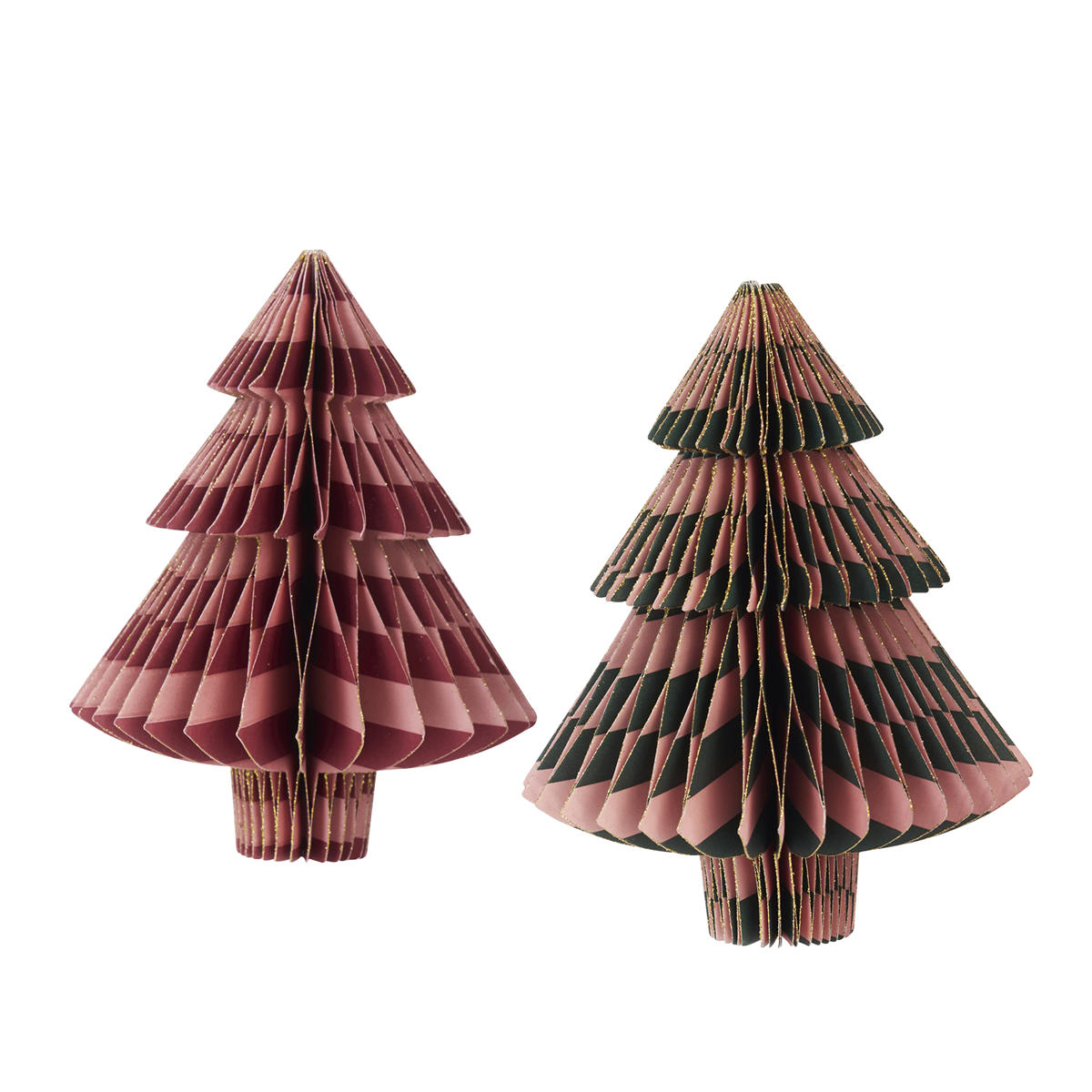 Striped paper christmas tree