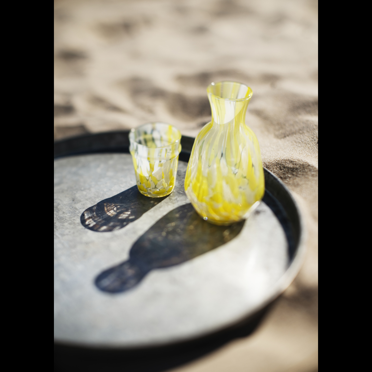 Re-used round iron tray