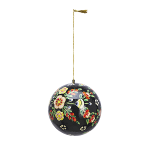 Handmade paper mache christmas ball