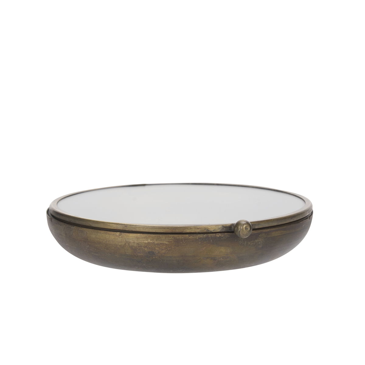 Round glass box