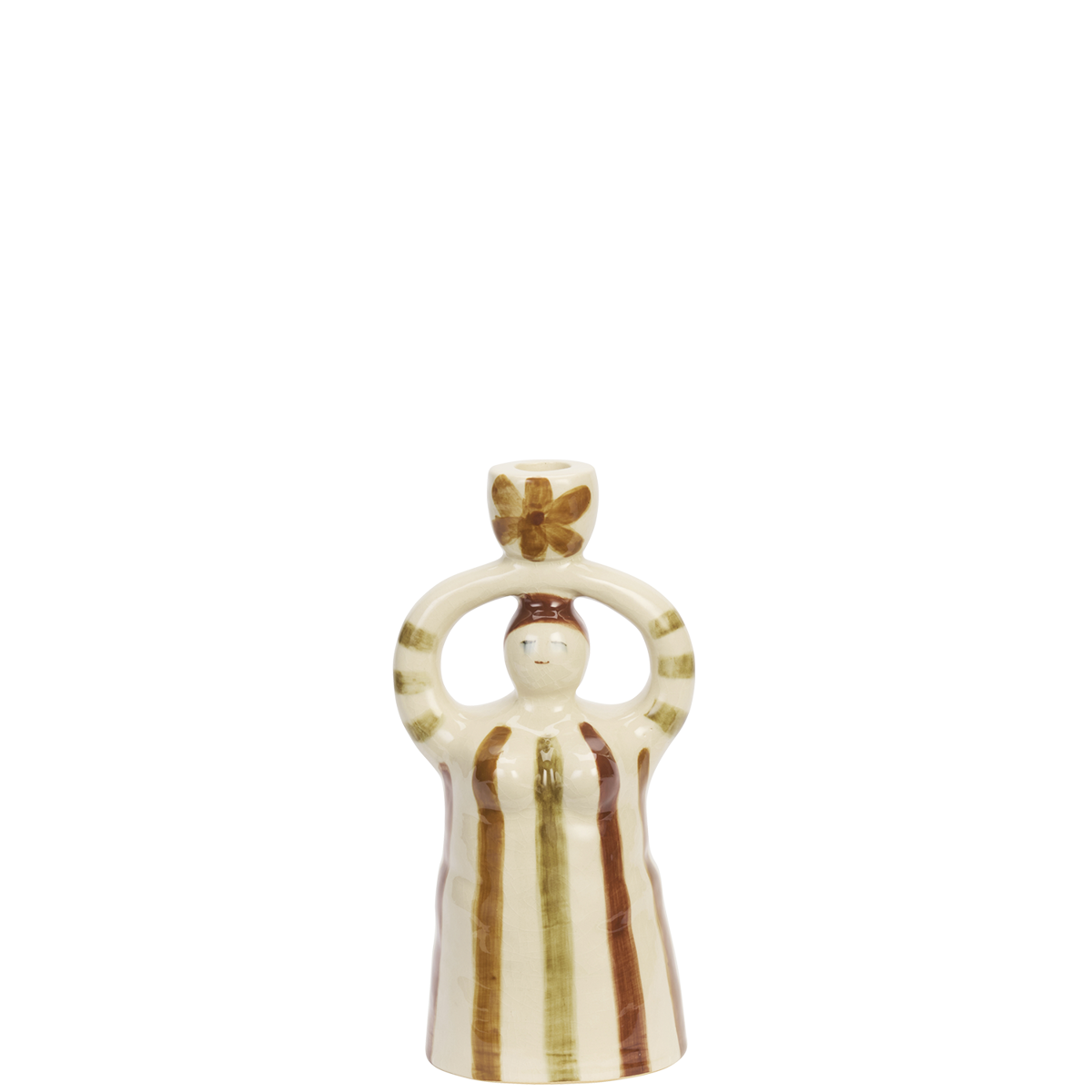 Hand-painted candle holder figurine