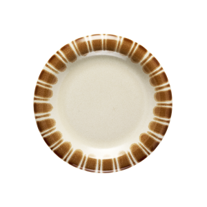 Hand-painted stoneware plate