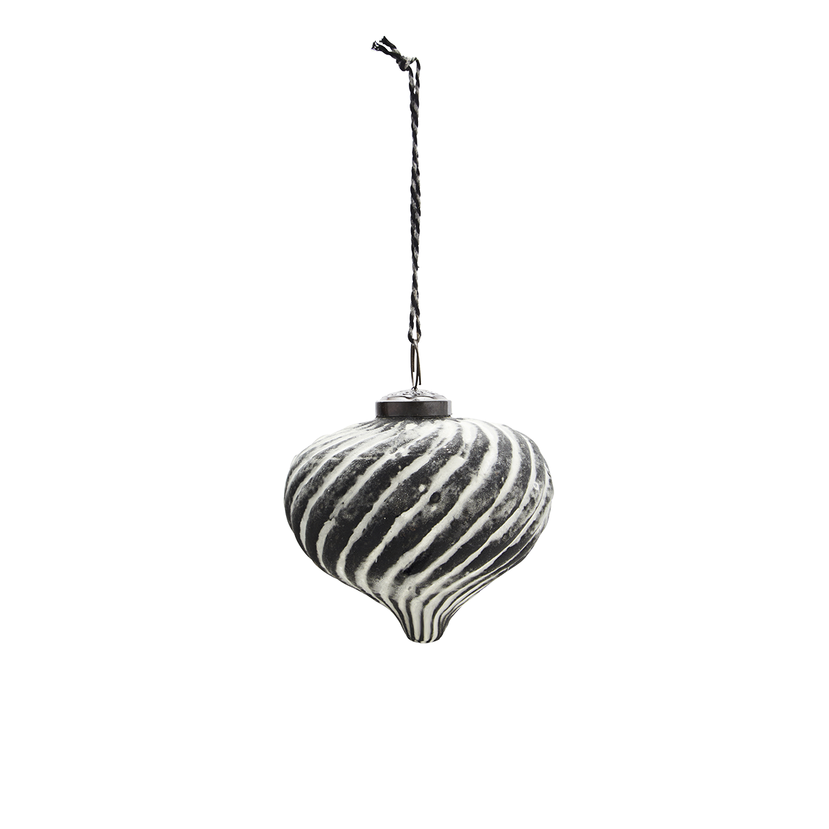 Striped glass ornament