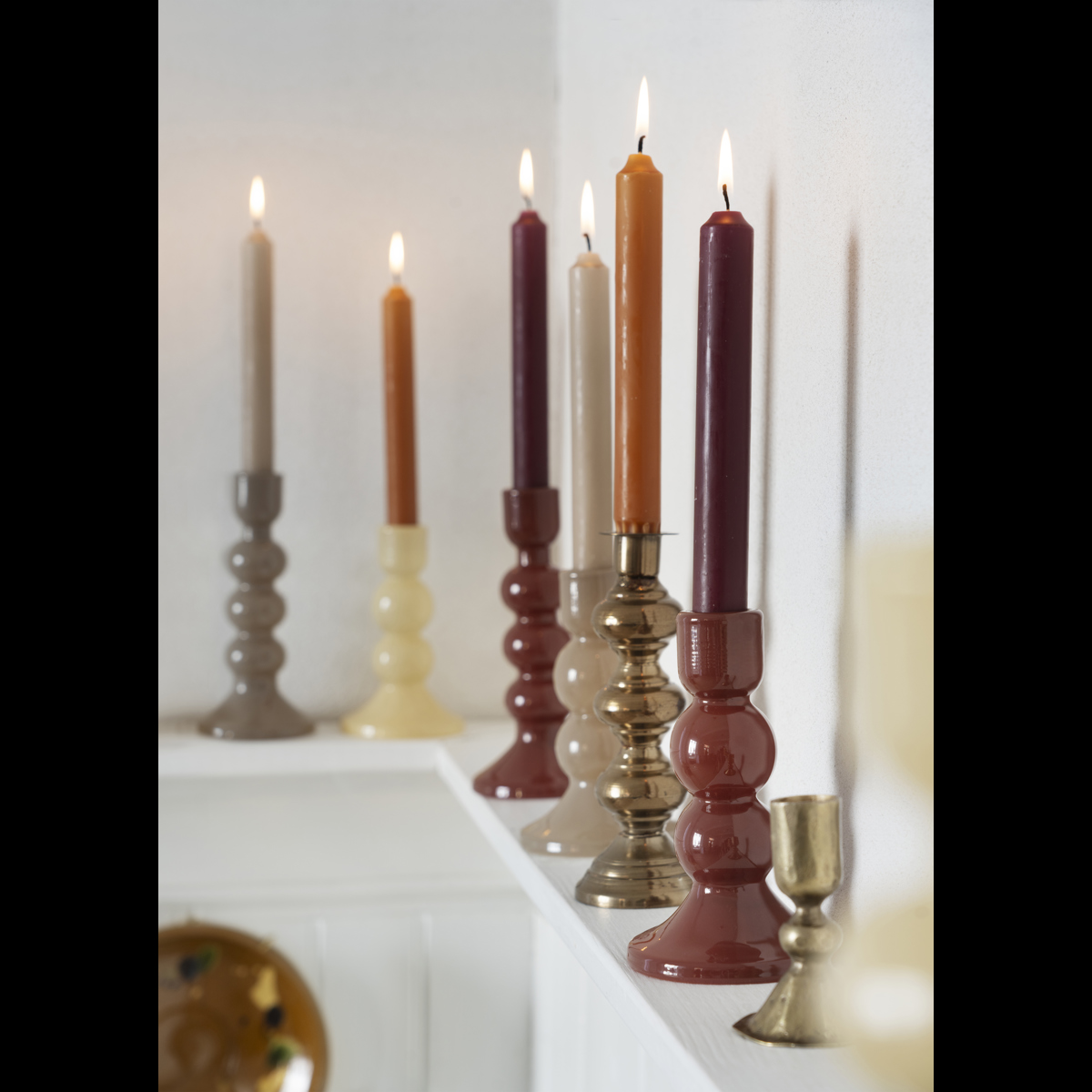 Glass candle holder