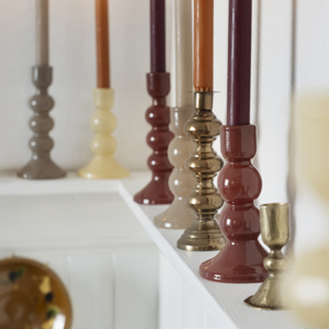 Hand forged iron candle holder