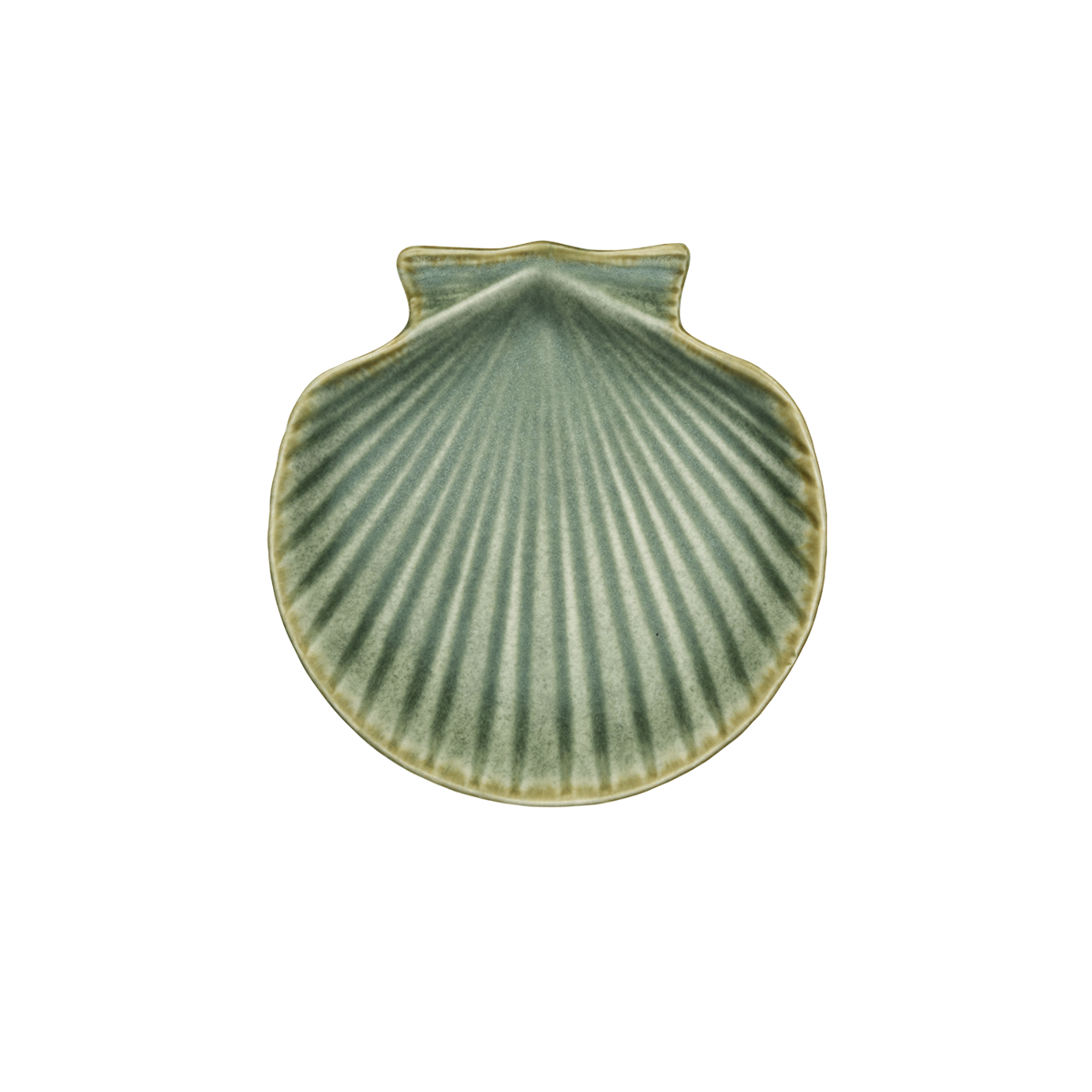 Stoneware sea shell tray