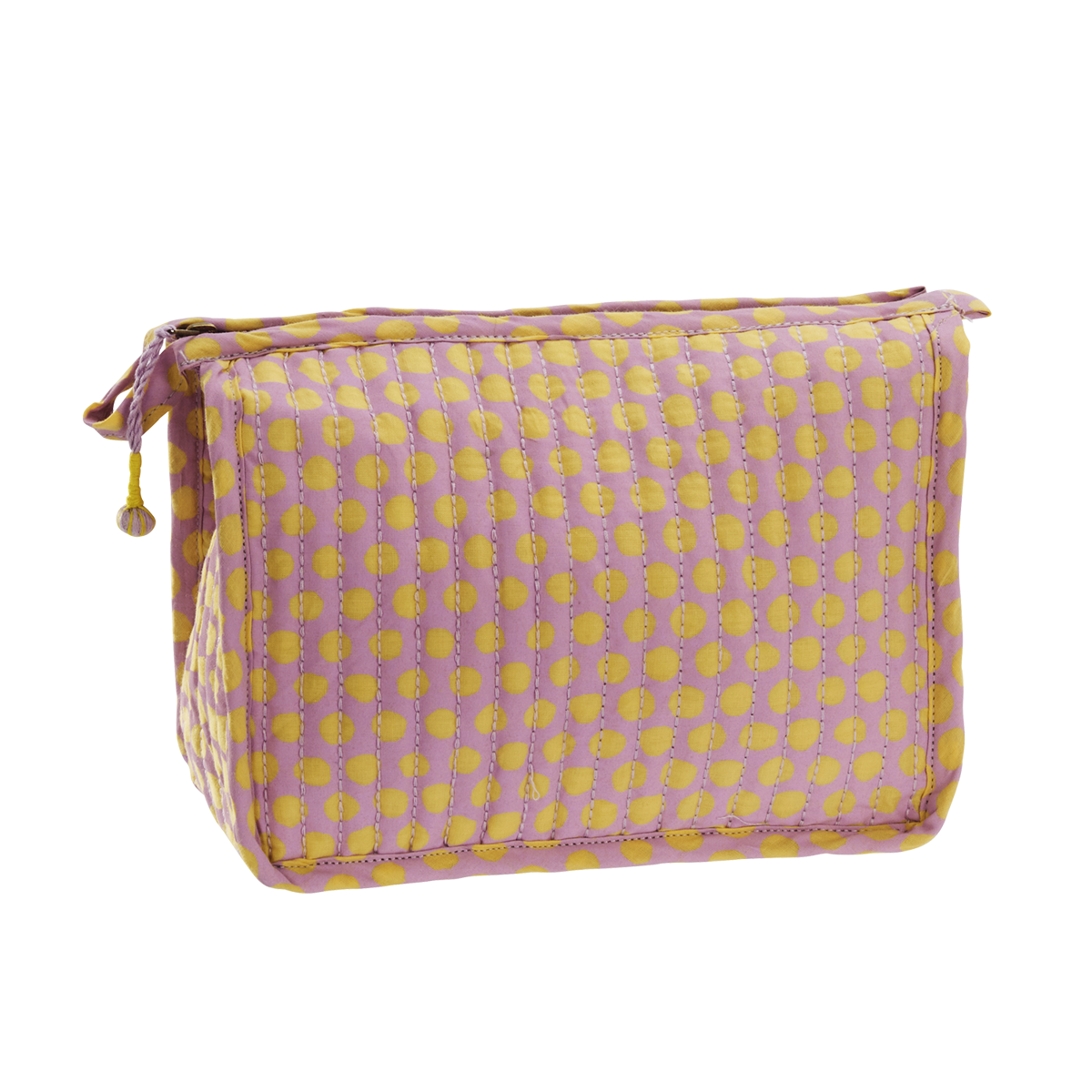 Quilted cotton washbag
