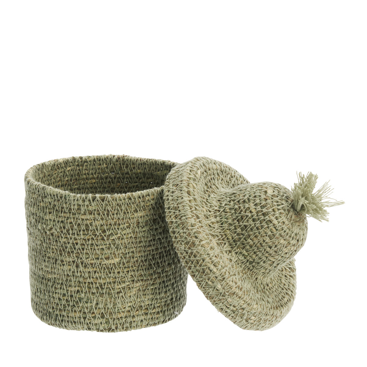 Seagrass basket w/ lid