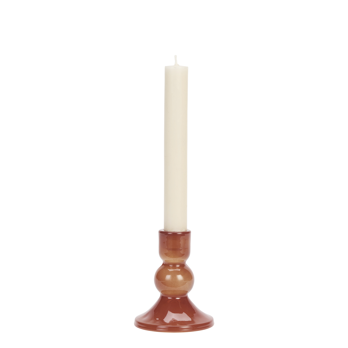 Glass candle holder