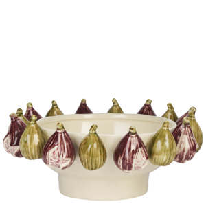 Stoneware bowl w/ figs