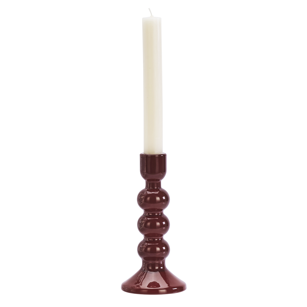 Glass candle holder