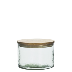 Glass jar w/ wooden lid