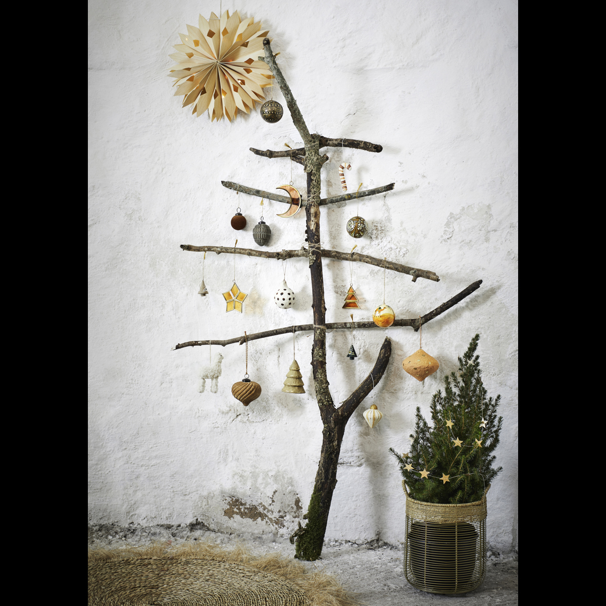 Hanging paper mache trees