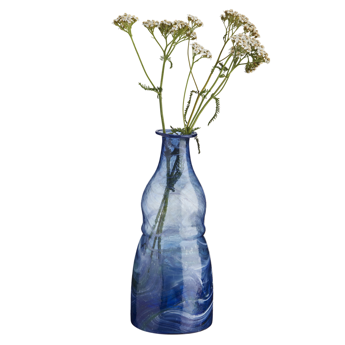 Recycled glass vase