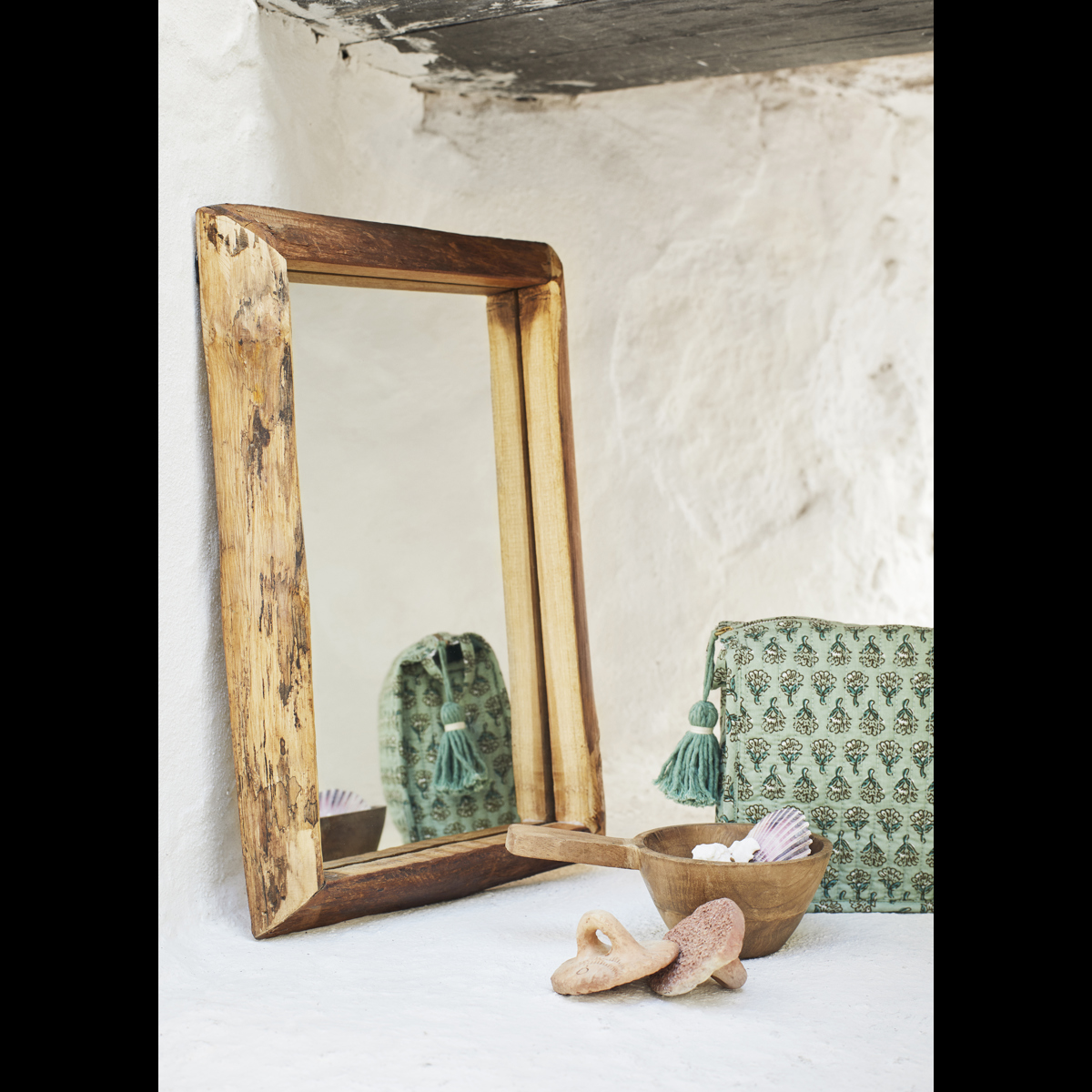 Mirror w/ wooden frame Mirror w/ wooden frame