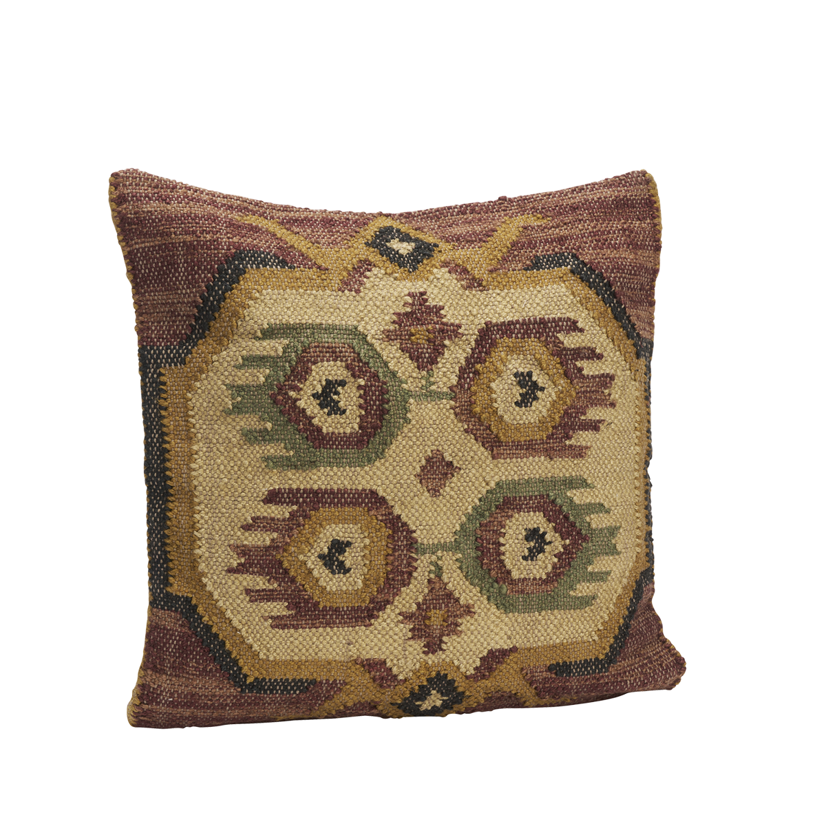 Handwoven jute cushion cover