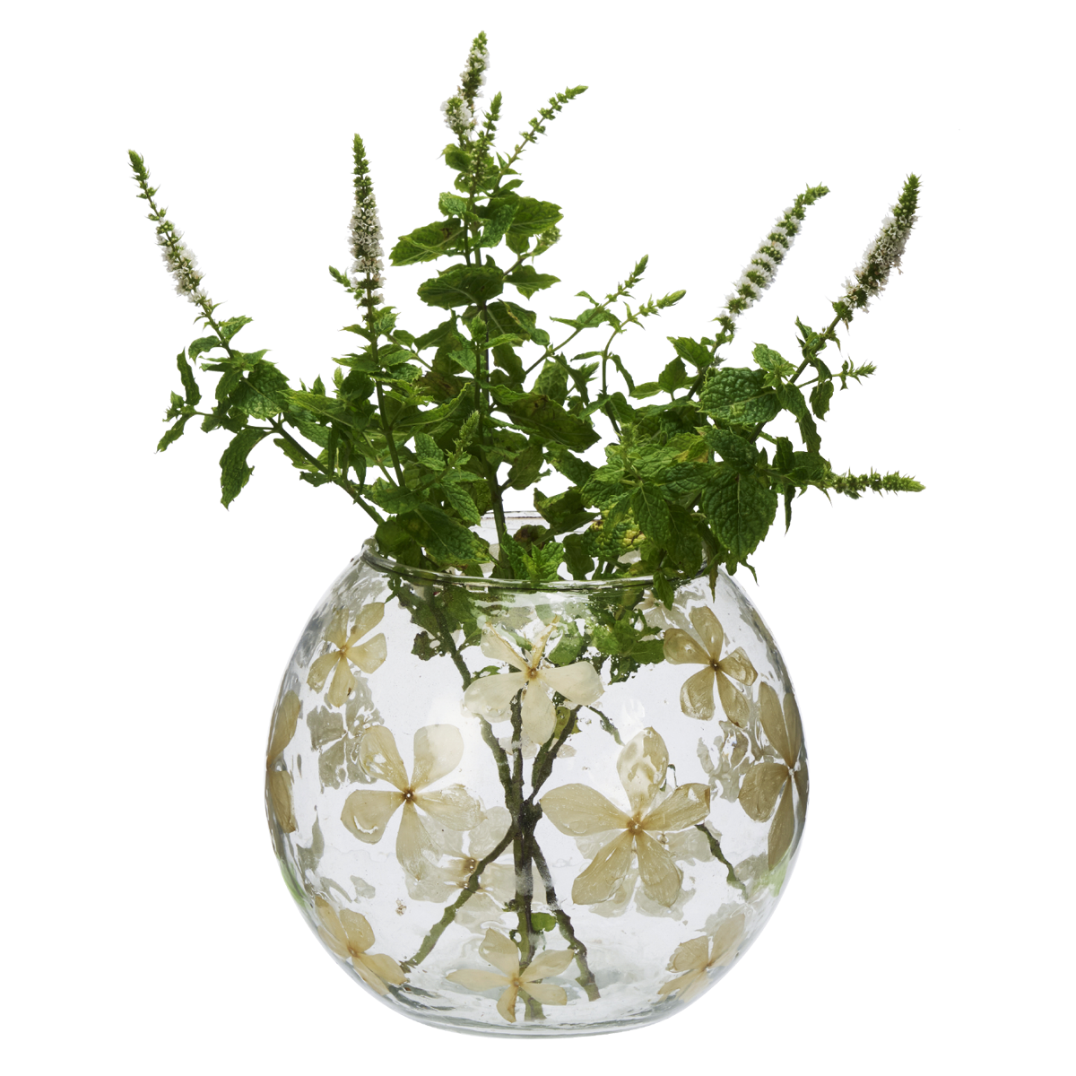Glass vase w/ flowers