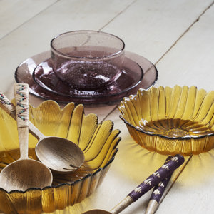 Wooden salad set w/ bamboo